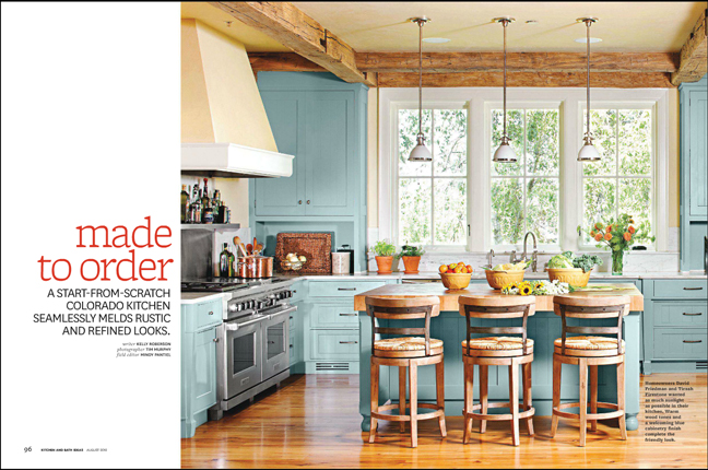 Made to order… featured in Kitchen and Bath Ideas (Better Homes and Garden Publication).